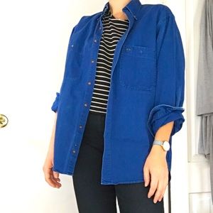 Royal blue chambray/work shirt